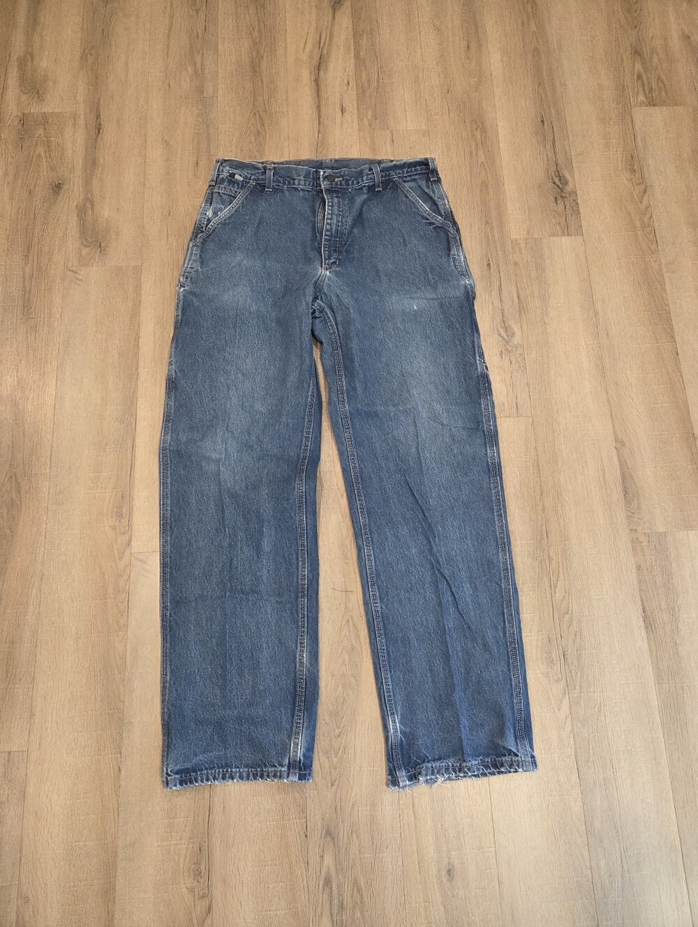 Carhartt FR Jeans Men's 36x34 Blue Denim FRB13 Carpenter Utility Flame-Resistant